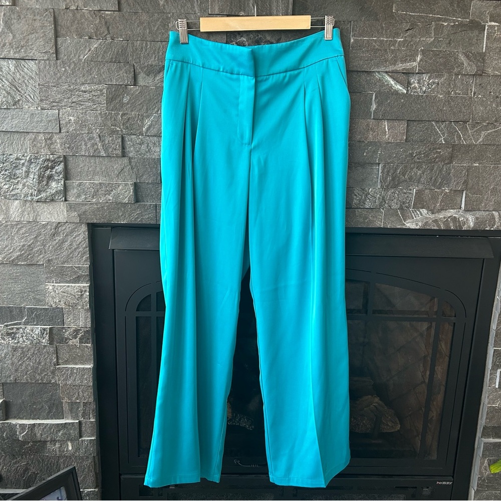 House of Harlow 1960 Turquoise Wide Leg Pants